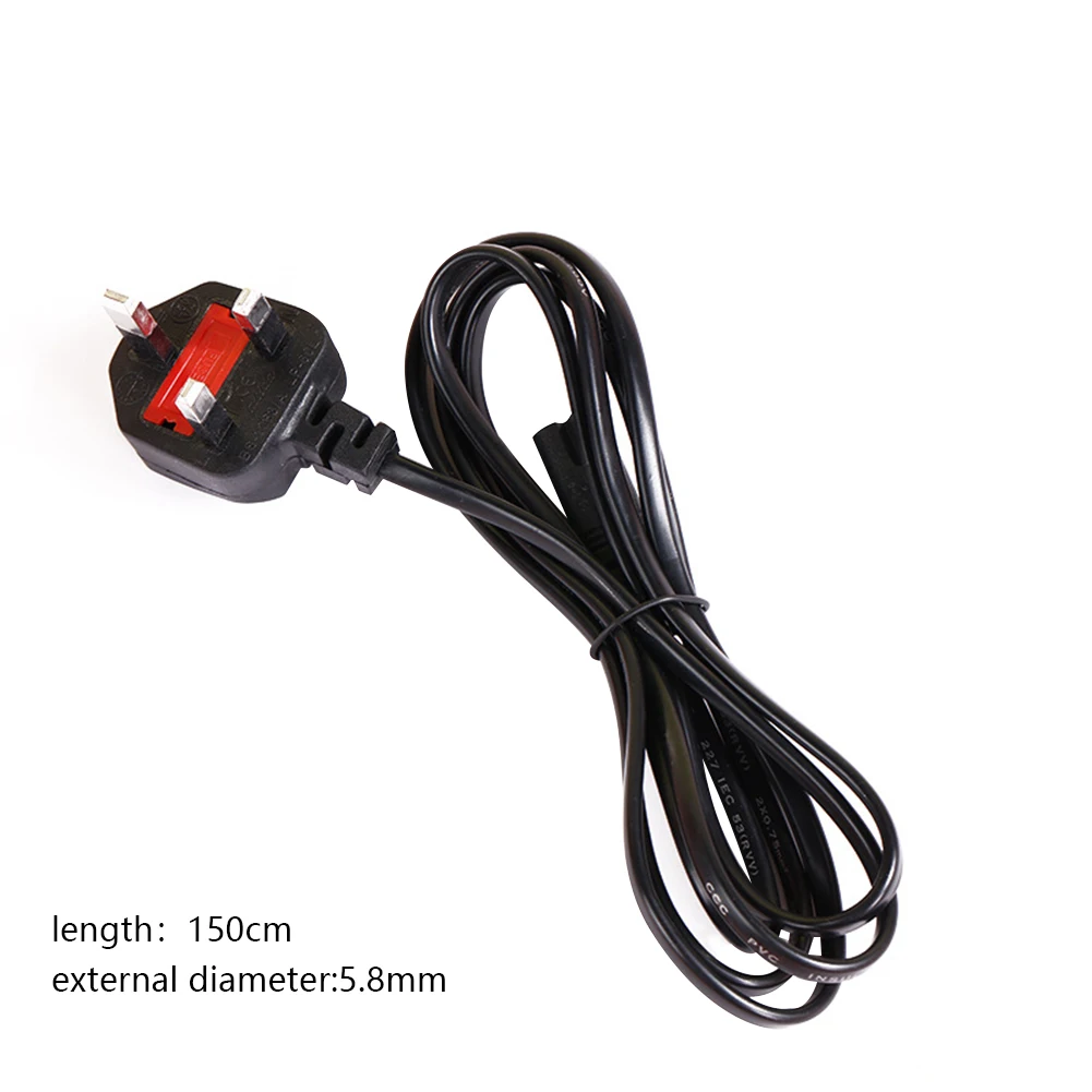 3 Pin Connector Household Practical Power Cable Extension Professional Mains Accessories Laptop Adapter Stable UK Plug Two Hole |