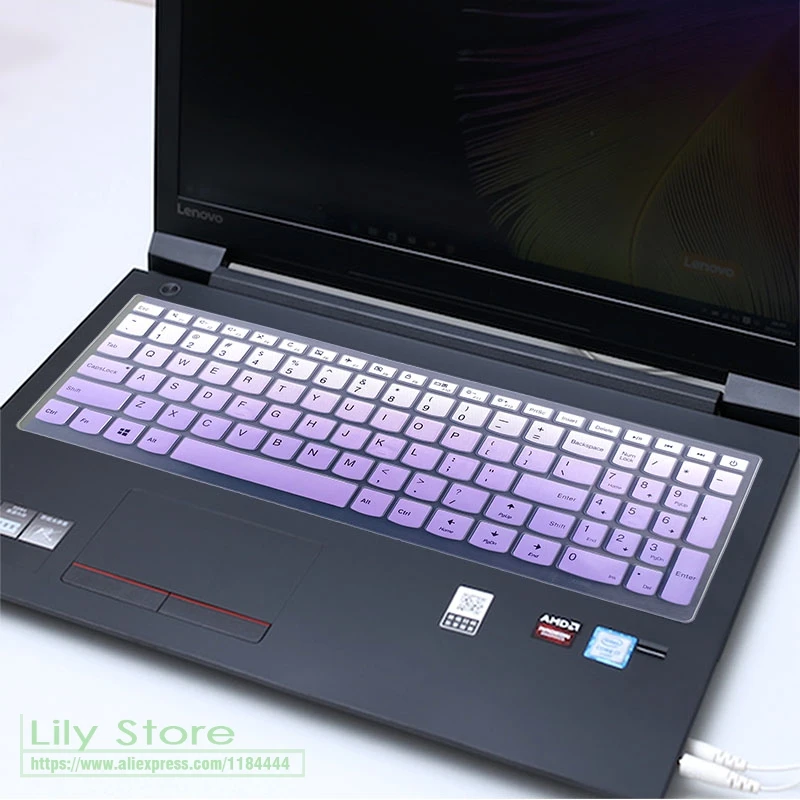 fadepurple Силиконовый чехол-клавиатура для ноутбука lenovo IdeaPad 510 15," Ideapad 110 17,3" 310 15," Flex 4 15" 110-15 110-17 - Цвет: fadepurple