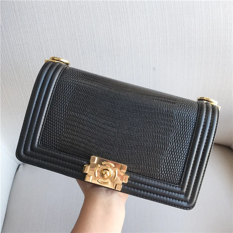 Женские сумки 2020 сумка из натуральной кожи в полоску ящерицы квадратная на плечо