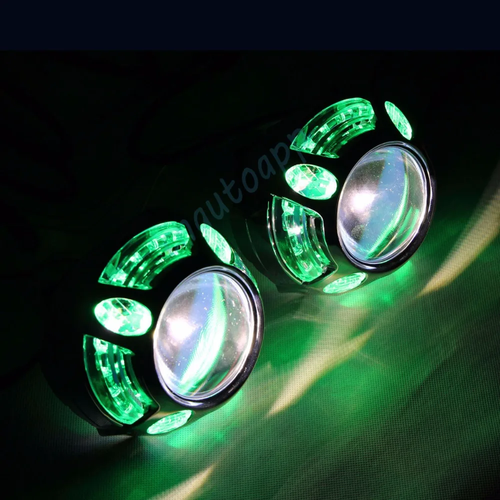 Автомобильные светодиодные фары RGB ангельские глаза Bluetooth приложение