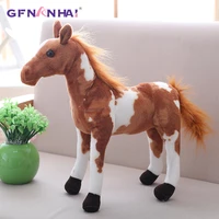 1pc 30 60cm simulation horse plush toys cute stuffed animal real like zebra doll soft toy kids birthday gift home decoration