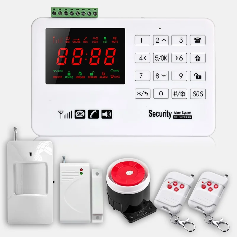 Set B Smarsecur A30 Android IOS App Беспроводная GSM домашняя сигнализация SIM умный дом сигнализация Охранная IP камера - Цвет: Set B