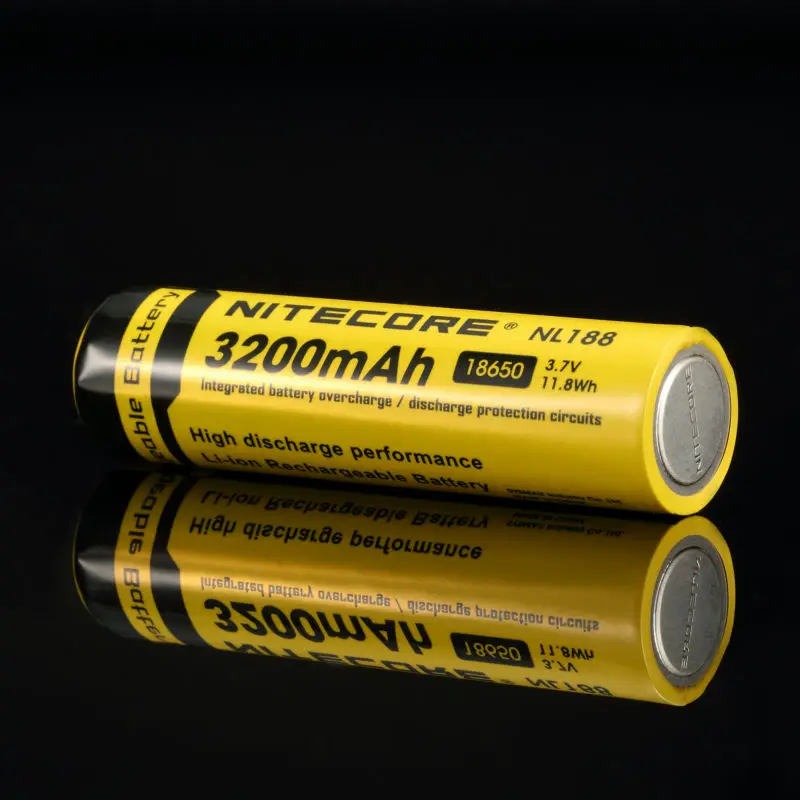 2015 100% оригинальный nitecore NL188 18650 3200 мАч 3 7 в литий-ионный аккумулятор с кнопкой для