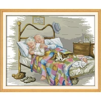 everlasting love christmas the old married couple ecological cotton chinese cross stitch kits counted stamped sales promotion