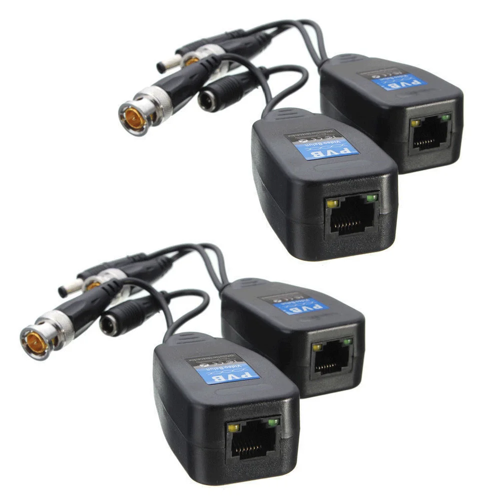 5 пар CCTV коаксиальный BNC видео Мощность Балун Приемопередатчик к CAT5e 6 RJ45 разъем HSJ