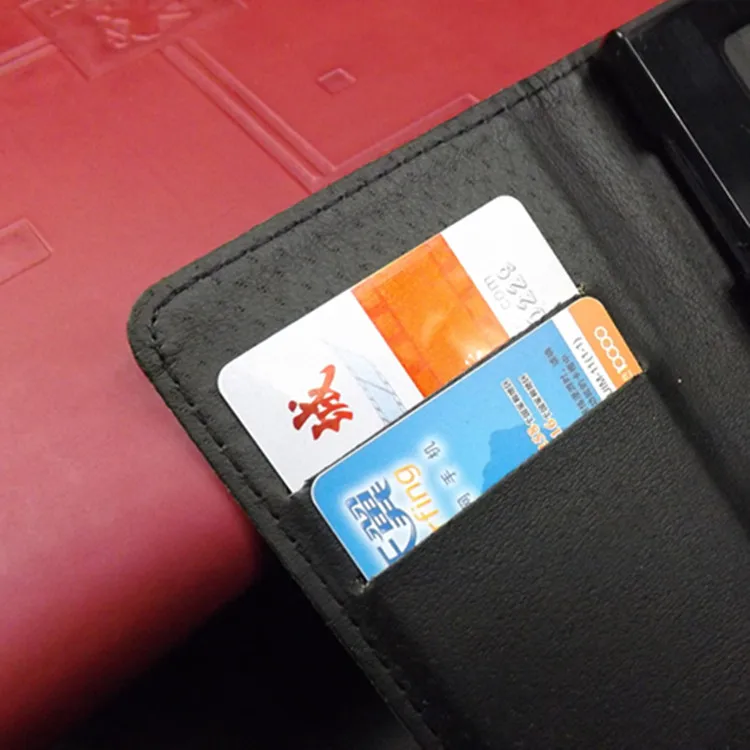 Роскошный кожаный чехол-подставка для Nokia 6 с двумя sim-картами и отделением карт |