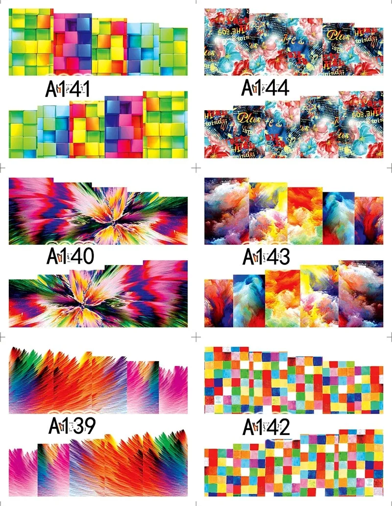 12 листов переводка Дизайн ногтей украшения наклейки для ползунок татуировки