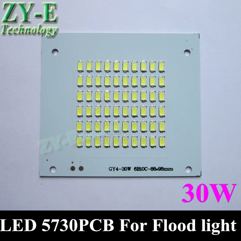 10 шт. 30 Вт прожектор PCB LED 5730 SMD чип пластины ресурсов прожектор белого цвета открытый пейзаж реклама лампы