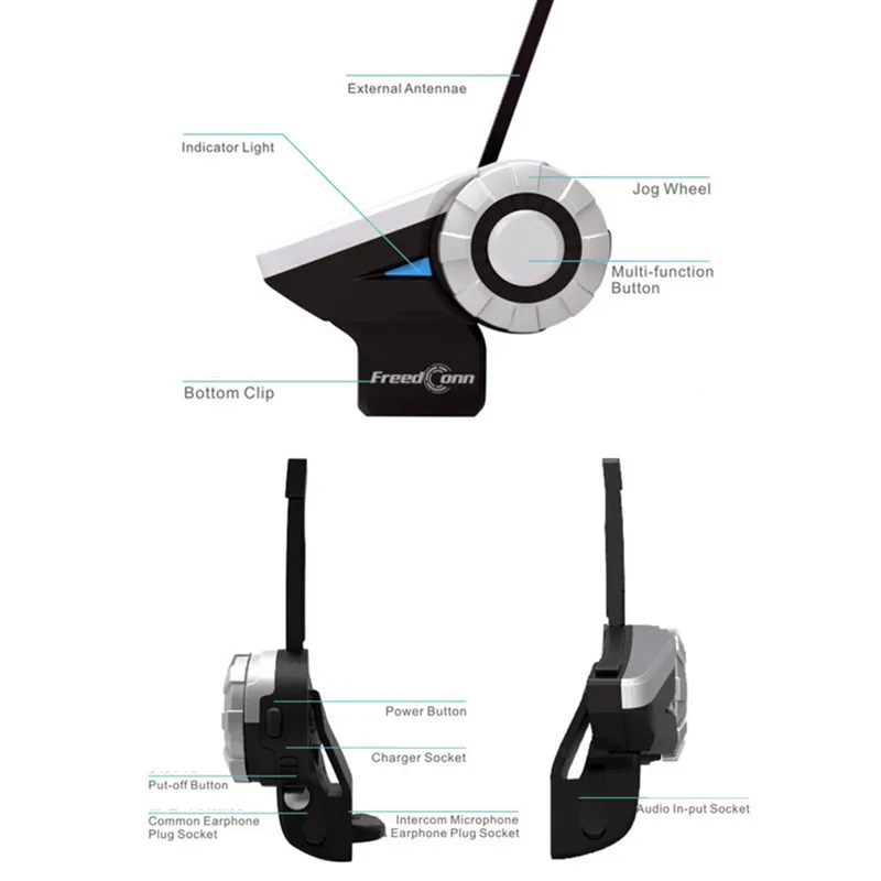 T Rex 1500M полнодуплексная мотоциклетная bluetooth гарнитура для домофона 8 полосная