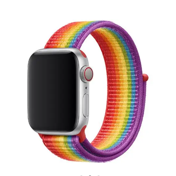 Горячая распродажа! Спортивная петля для apple watch, 38 мм, 42 мм, 40 мм 44 мм плетеный нейлоновый ремень для наручных часов iwatch, ремешок watch series 1/2/3/4series 5