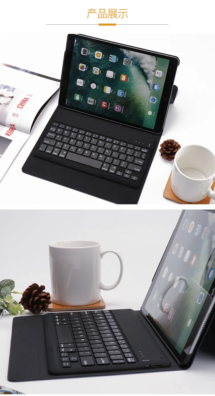 Keybooard Крышка для ipad pro 11 ДМ, bluetooth-клавиатура чехол с подставка для ручки интегрированный кожаный чехол для ipad pro 11 чехол