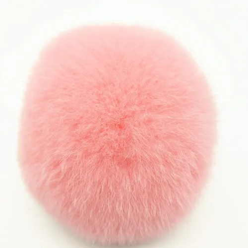6cm Light pink Помпон 6 см помпоны из кролика Рекс Меховые шарики для шитья на вязаных шапках брелок шарф обувь Меховые помпоны DIY аксессуары для рукоделия - Цвет: 6cm Light pink