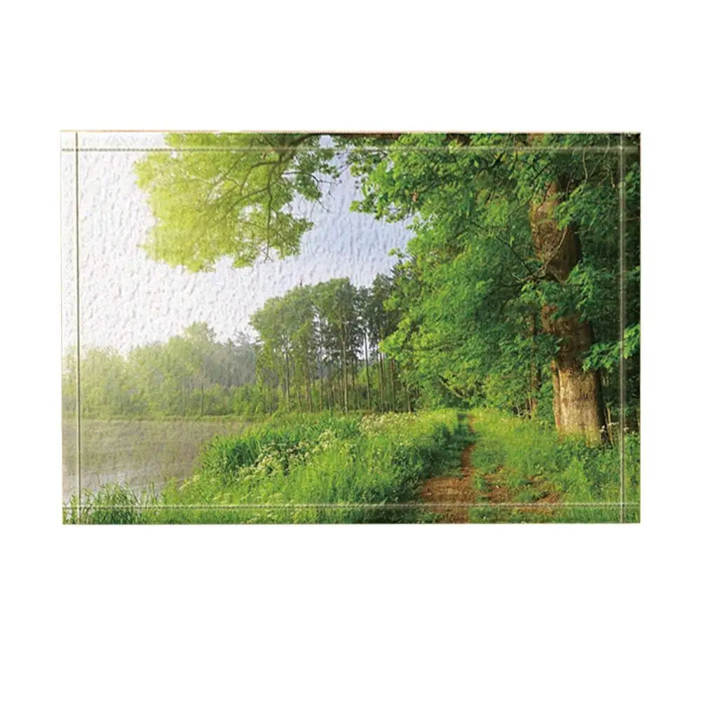 Ковер для кровати и ванной комнаты кухонные коврики с деревенским видом зеленые