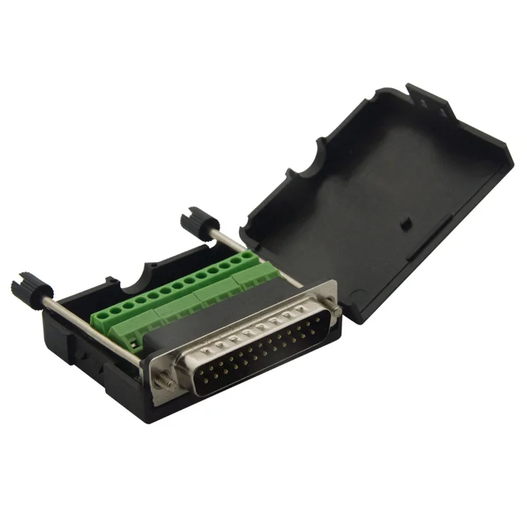 DB25 IEE1284 Штекерный разъем с корпусом и очень короткой поддержкой кабеля vga|housing