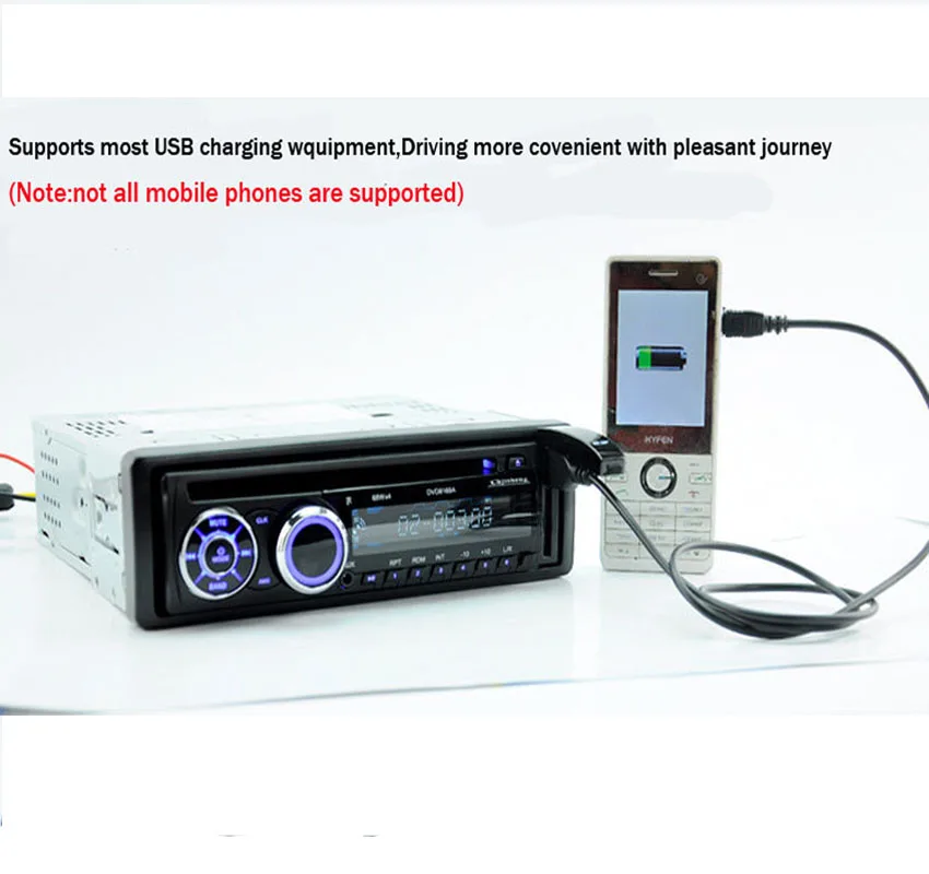 12 В автомобильное радио Стерео FM MP3 аудио плеер USB SD порт In Dash один DIN размер DVD CD