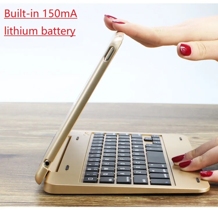 

2 in 1 Bluetooth Keyboard Case Mini4 Wireless Keyboard for Tablet Waterproof Dustproof Foldable Stand Cover Holder for iPad Mini