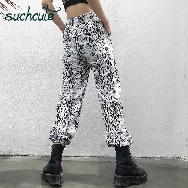 SUCHCUTE женские брюки с принтом спортивная женская одежда Ulzzang конфеты Лесер тонкий Harajuku уличная одежда горчичный летний корейский брюки