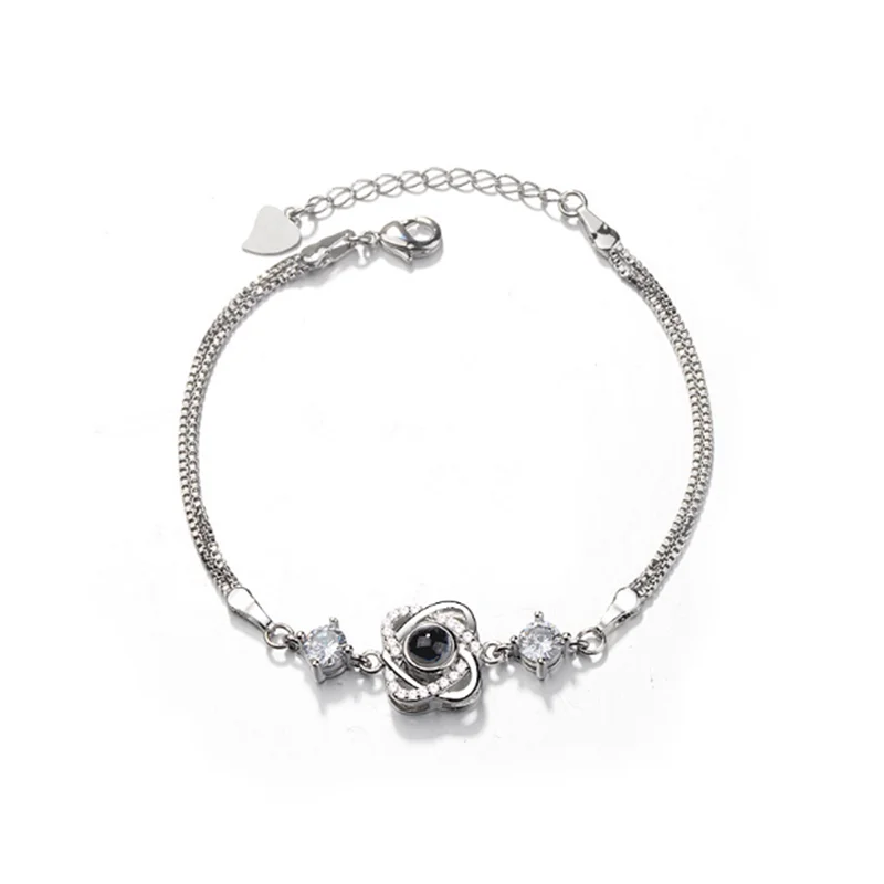 ERLUER Stylish heartshaped bracelets for women multistyle floral devil's eye zinc alloy party friendship bracelet gift | Украшения и