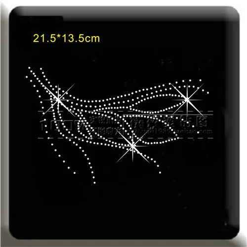 2 шт./лот переводная термонаклейка с помощью горячей фиксации стразы мотив