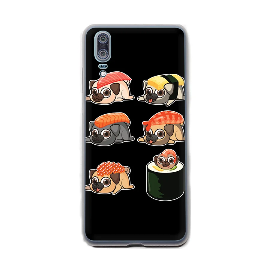 Мягкий чехол из ТПУ для Sushi Pug новинка чехлы Huawei P30 P8 P9 P10 P20 Lite Pro 2015 2016 2017 P Smart |