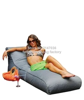 grey outdoor garden beach chair waterproof beanbag sofa seat home patio furniture portable fold bean bag sofa sack