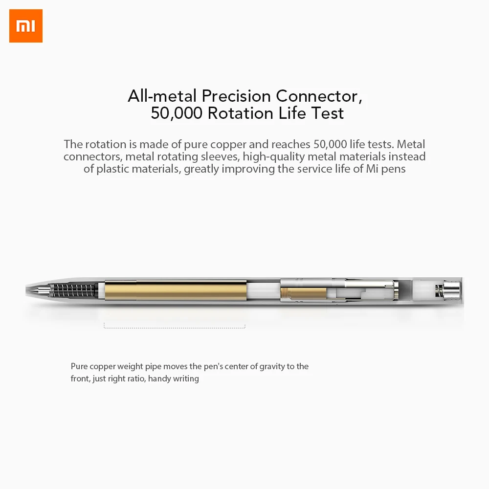 Ручка Xiaomi Mijia со швейцарским стержнем 0 5 мм 143 шариковая ручка для подписи офиса и