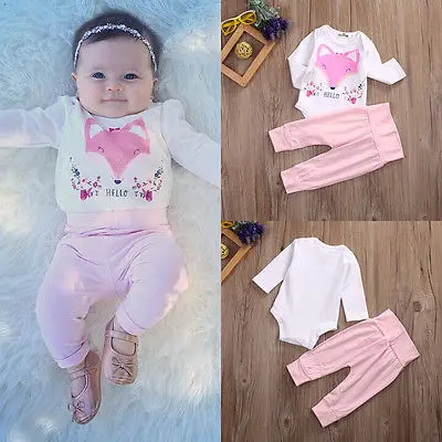 Лидер продаж боди с рисунком лисы для маленьких девочек милые топы рисунками