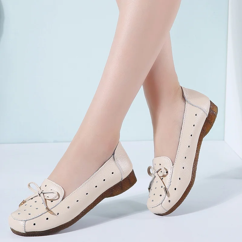 Женские туфли на плоской подошве AARDIMI натуральная кожа без застежки квадратный