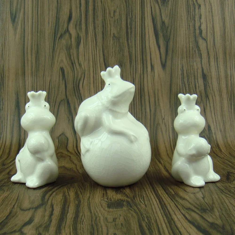 Фарфоровая миниатюрная король лягушка и сервитор декоративная керамика