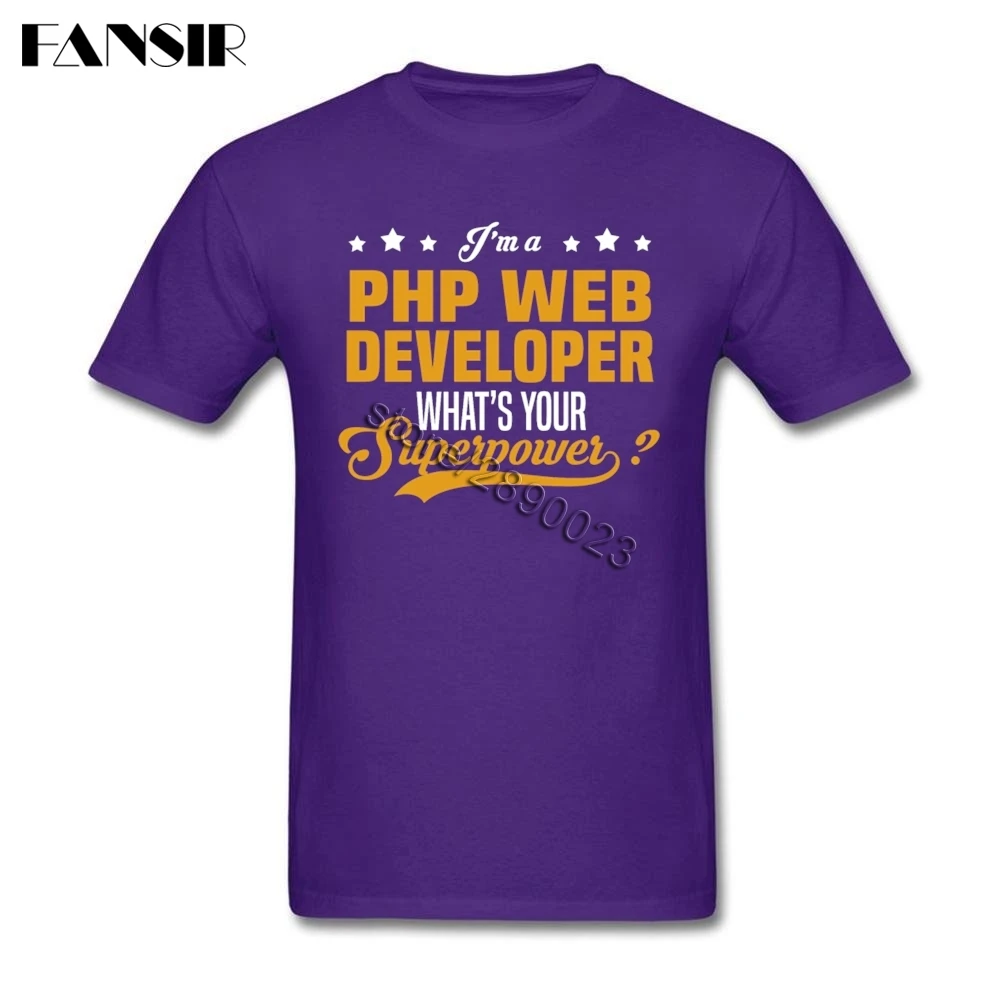 2020 летние РНР веб-разработчик Мужская футболка с круглым вырезом и короткими