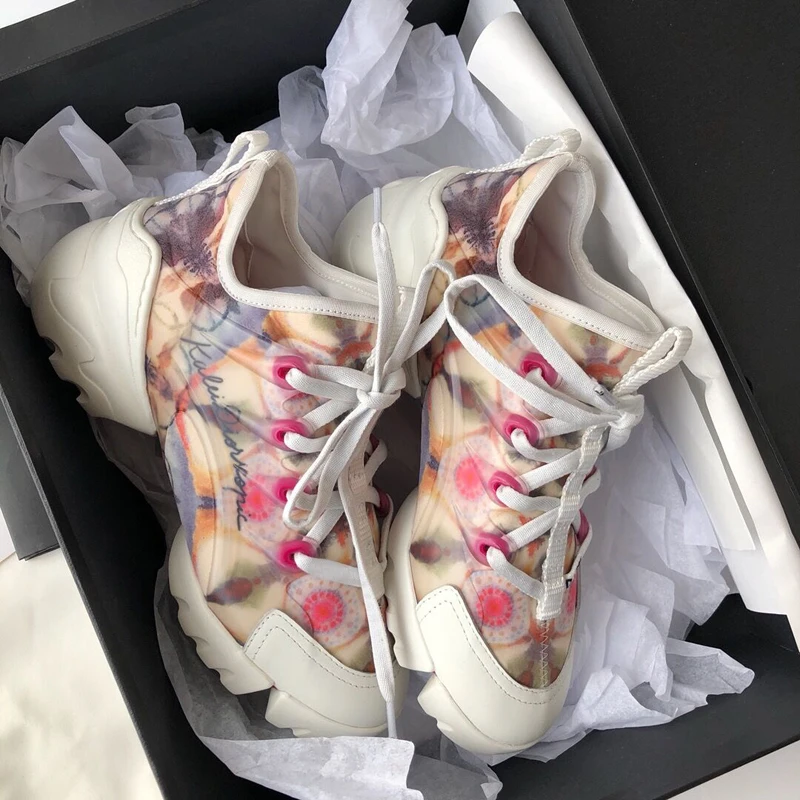 Повседневная Белая обувь женские массивные кроссовки на платформе zapatos de mujer