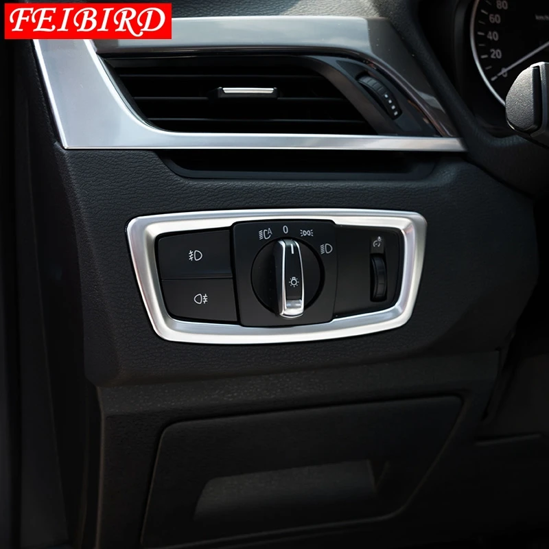 Для BMW X1 F48 2016 2017 2018 2019 ABS головное освещение ручка Крышка регулировочная отделка