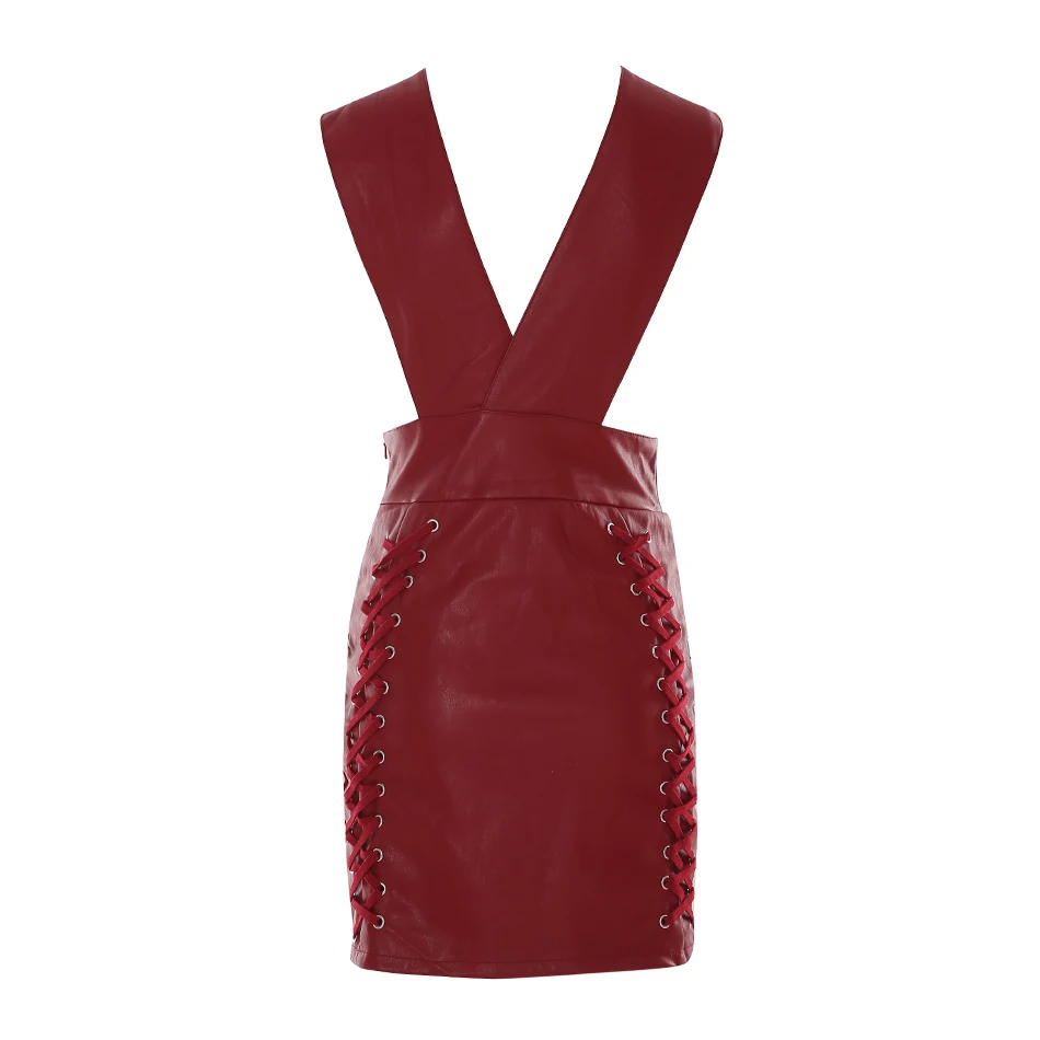 CIEMIILI 2020 новые модные сексуальные мини платья из искусственной кожи без рукавов с