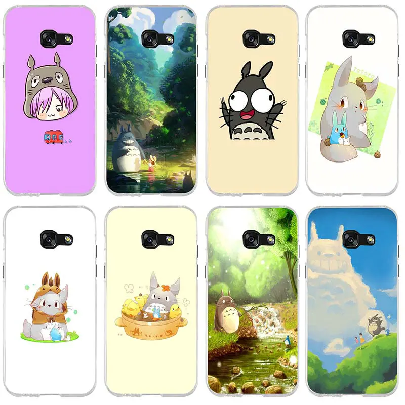 Белый мягкий чехол My Neighbor Totoro Studio ghi99для Samsung Galaxy A3 A5 A7 J1 J2 J3 J4 J6 J5 J7 J8 2016 2017