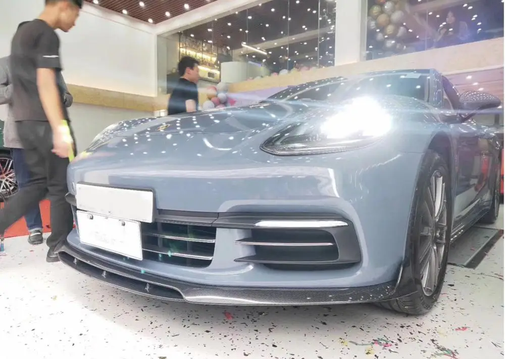 Сплиттер переднего бампера из углеродного волокна подходит для porsche Panamera 971 2017 2018