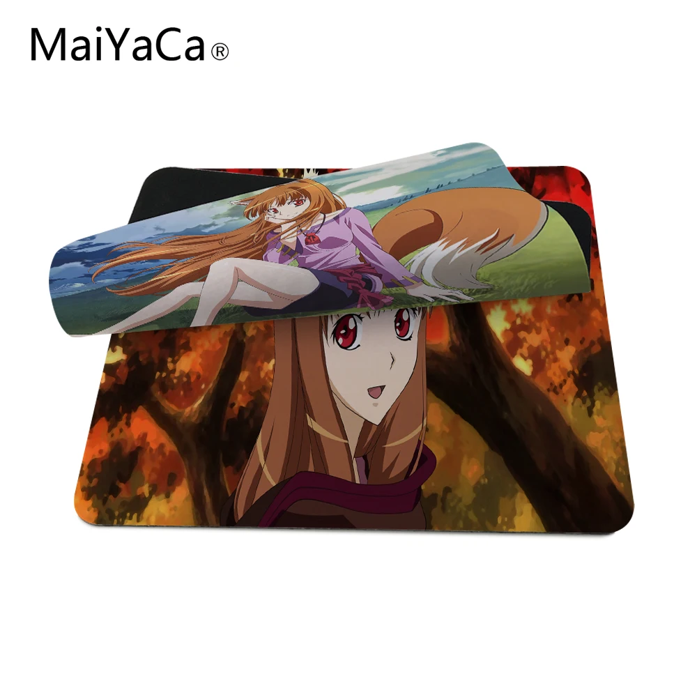 Игровой прямоугольник Spice And Wolf Horo силиконовый износостойкий коврик для мыши размером 18x22 см и 25x29 см