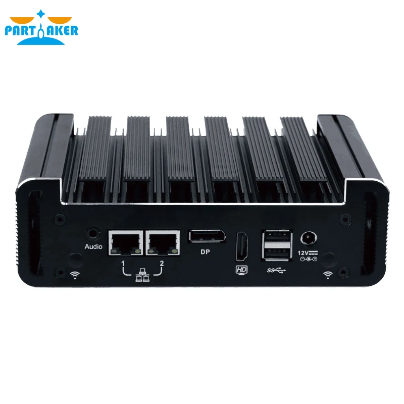 Partaker Dual Lan WIN10 WIN8 Fanless Mini PC Core Skylake i3 6100U i3 7100U Embedded SIM slot support 3G 4G module