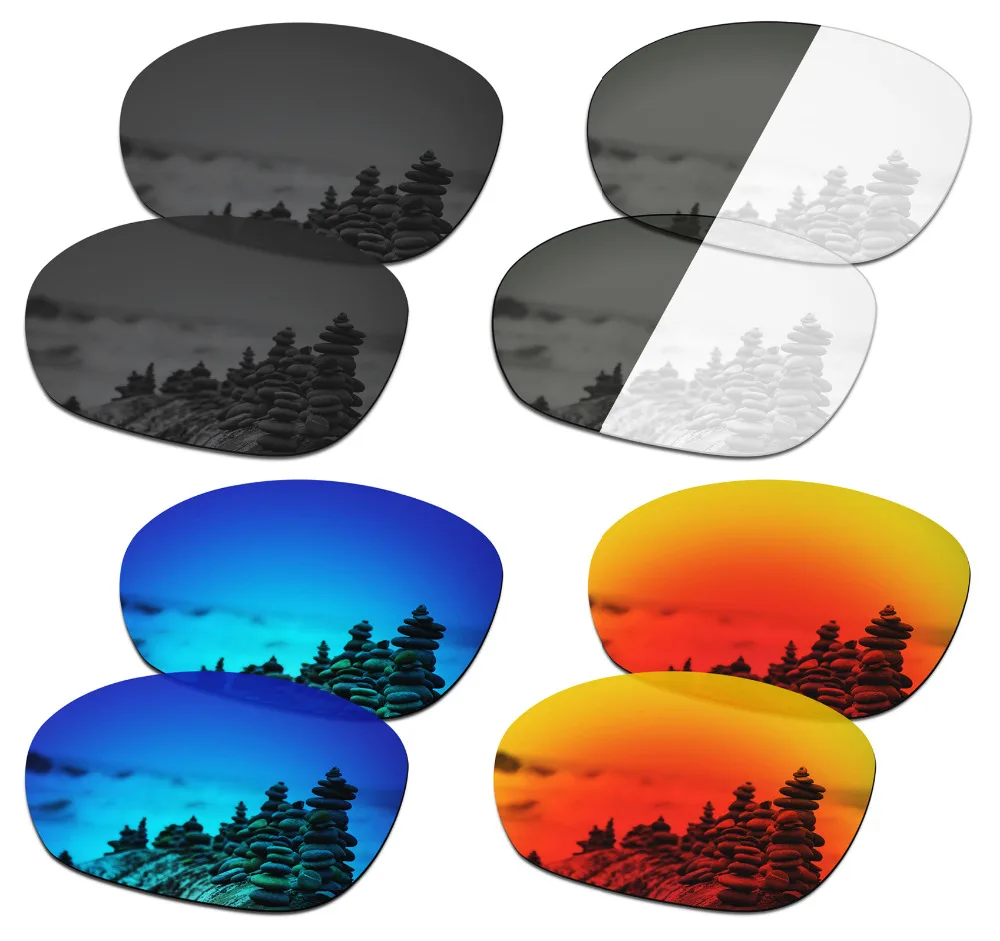 SmartVLT 4 Pairs Polarized Sunglasses Replacement Lenses for Oakley Pulse - 4 Colors