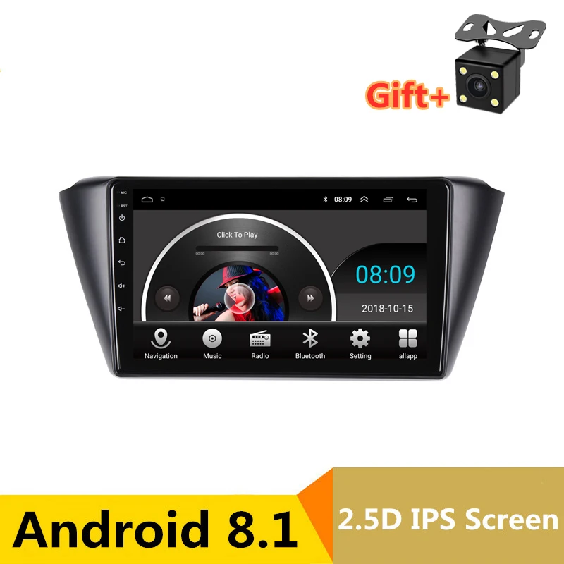 9 дюймов 2.5D IPS Android 8 1 автомобильный DVD мультимедийный плеер GPS для Skoda Fabia 2015 2016 2017
