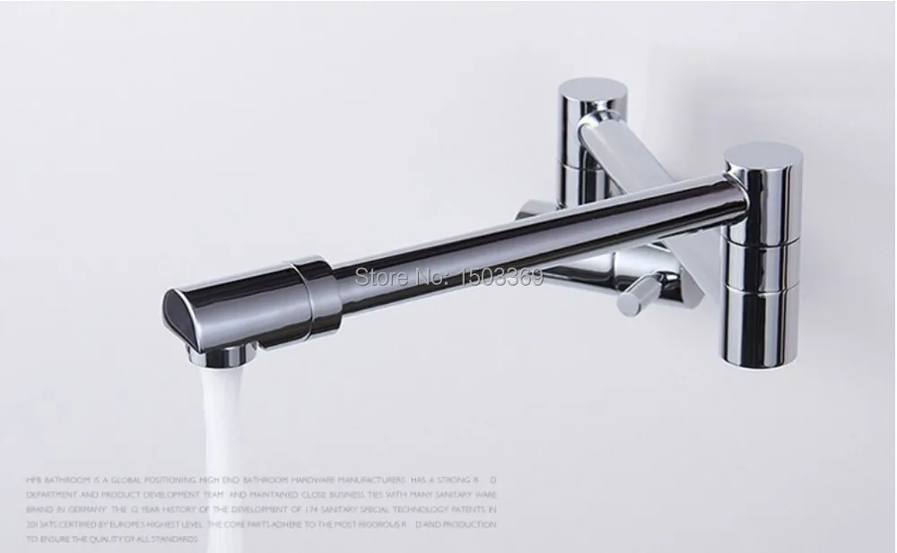 Высококачественный латунный материал вращающийся смеситель для ванной комнаты