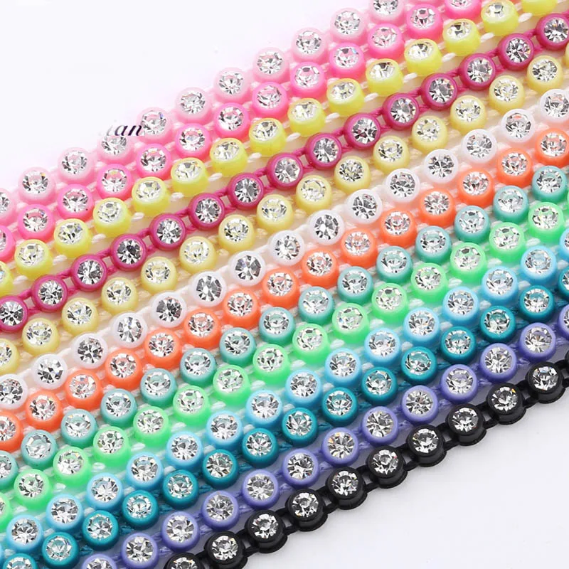 SS8 Plastic Crystal Rhinestone Banding Jewellery Making Accessories 10Yards/lot Trim AM TAIDIAN|making accessories|jewellery making