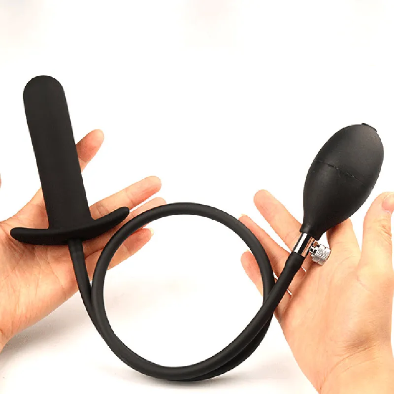 Надувная Анальная пробка Силиконовый анальный фаллоимитатор раскрывающийся