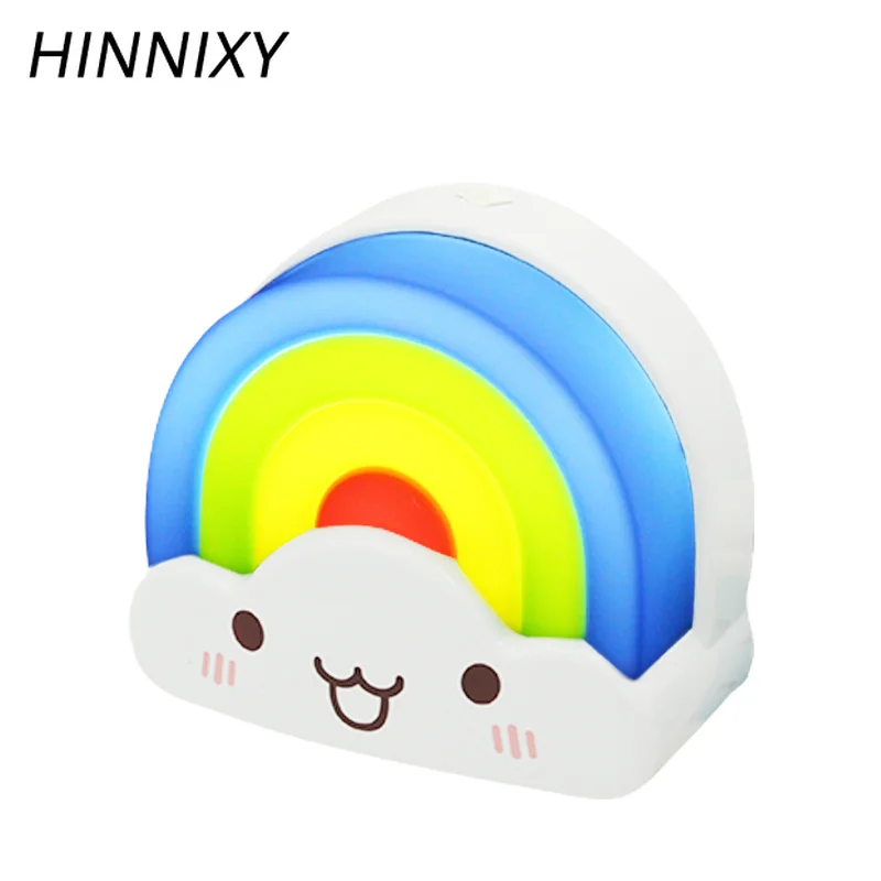 Hinnixy LED цветная Радужная форма ночное освещение голосовое сенсорное управление