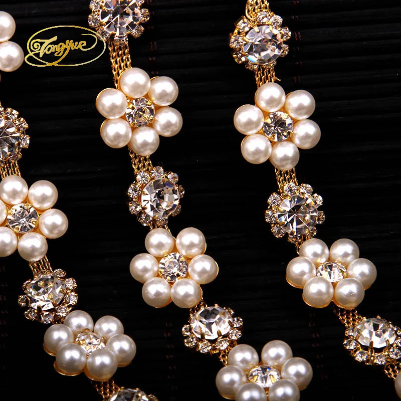 1 год жемчуг с цирконом серебряный сплав свадебное украшение для одежды орнамент