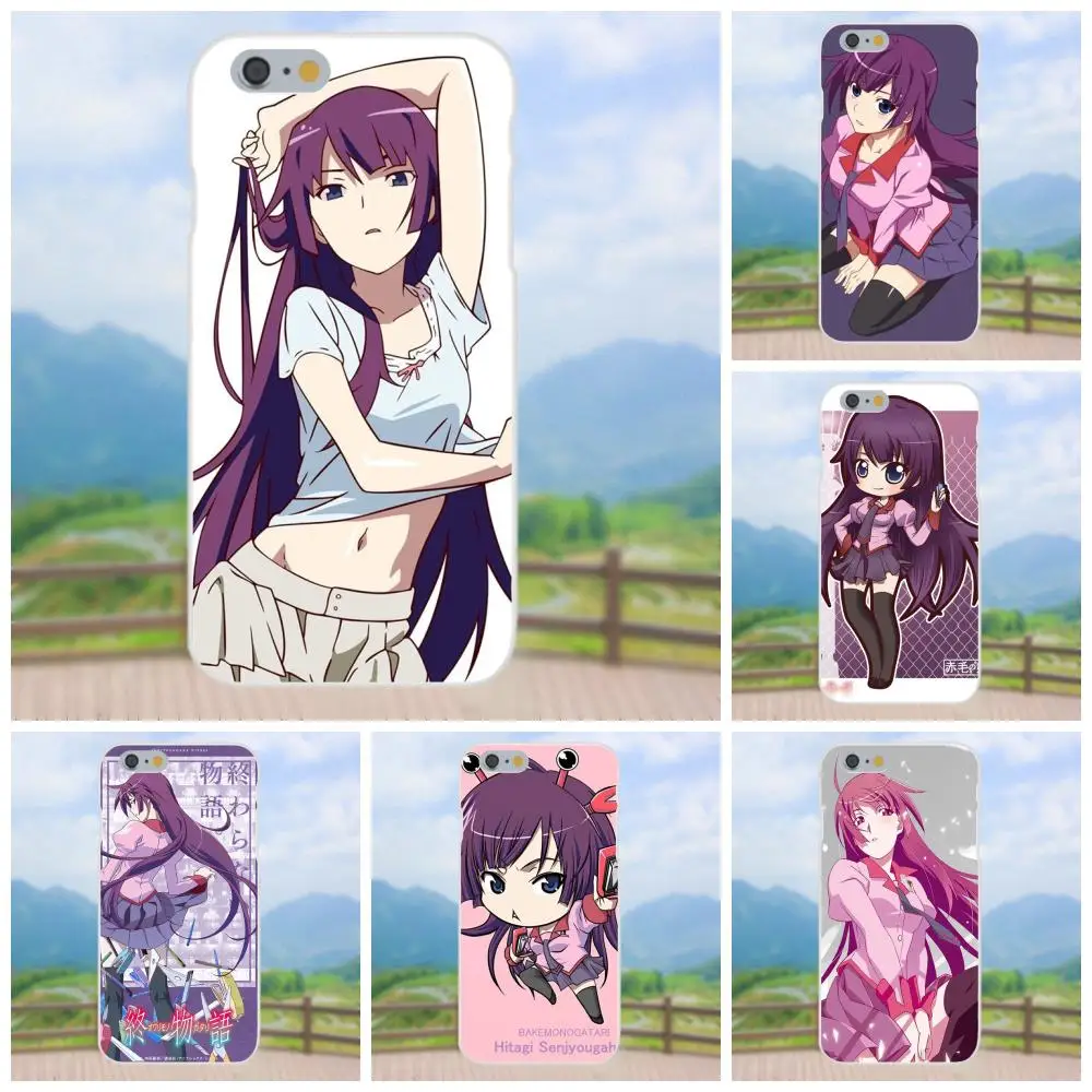 Аниме Senjougahara Hitagi Bakemonogatari мягкий узор Розовый для Apple Iphone 4 4s 5 5C 5S SE 6 6S 7 8 плюс X XS Max