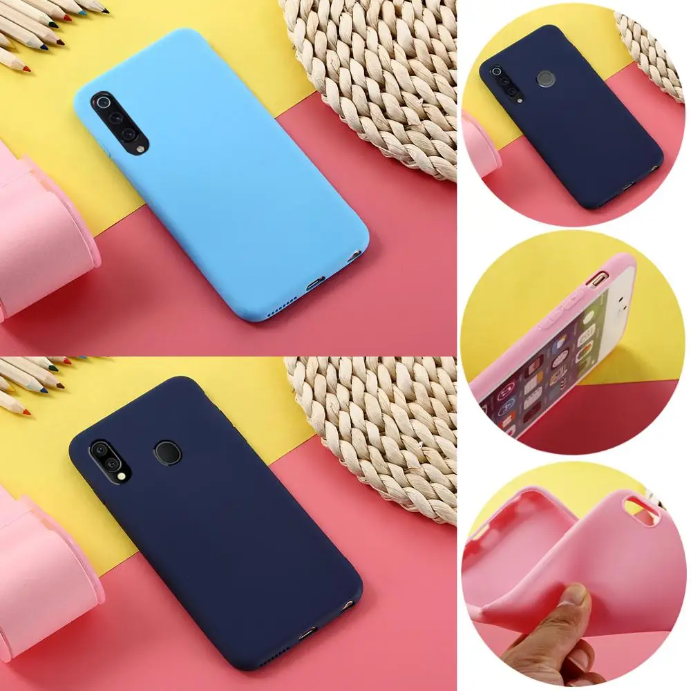 Чехол для Samsung Galaxy A50 A40 цветной матовый чехол карамельного цвета мягкий