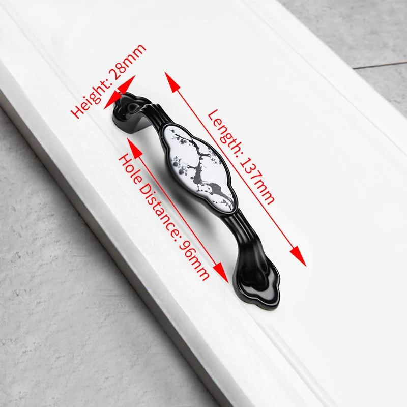 Handle-LA366MB-96 NAIERDI китайские винтажные ручки для шкафа из алюминиевого сплава, дверные ручки для кухни, ручки для шкафа, черные ручки для ящиков, Мебельная ручка - Цвет: Handle-LA366MB-96