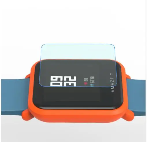 1 pc Screen Film Спортивный силиконовый ремешок Mijobs 20 мм для Xiaomi Huami Amazfit Bip BIT Lite, Молодежные Смарт-часы, браслет, браслет - Цвет: 1 pc Screen Film