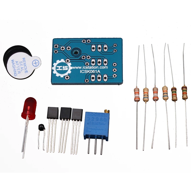 Электронный DIY Kit Контроль температуры Звук Свет Сигнализация Suite DC 3 ~ 5 В комплект