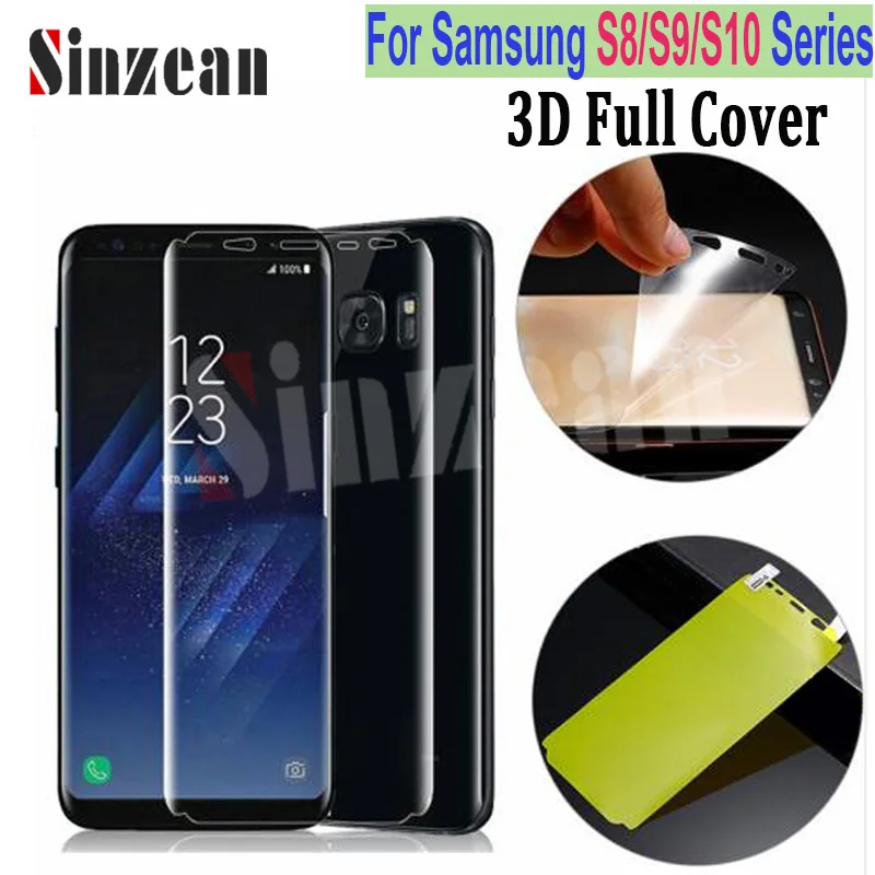 Sinzean 100 шт. высшее качество для Samsung S9/S8/S10 Plus 3D изогнутая полная Защита экрана S10 E